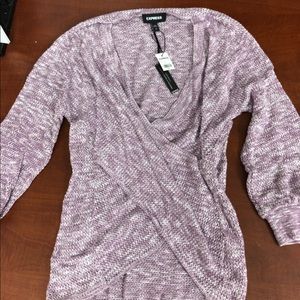 Express wrap thin sweater small